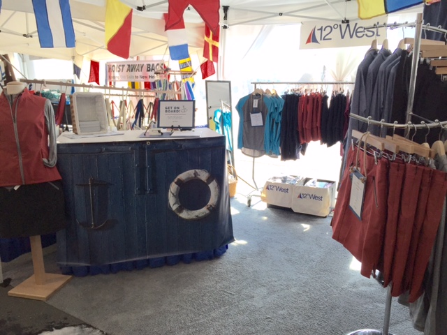 12° West women's sailing gear booth at Annapolis Boat Show