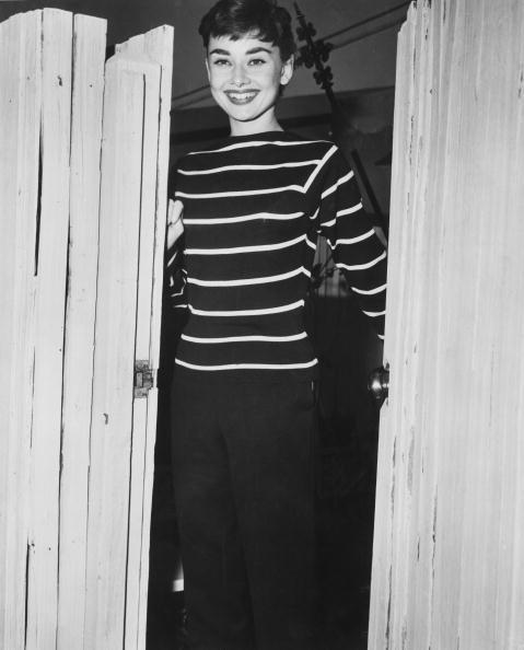 Audrey Hepburn in Funny Face wearing sailor stripes