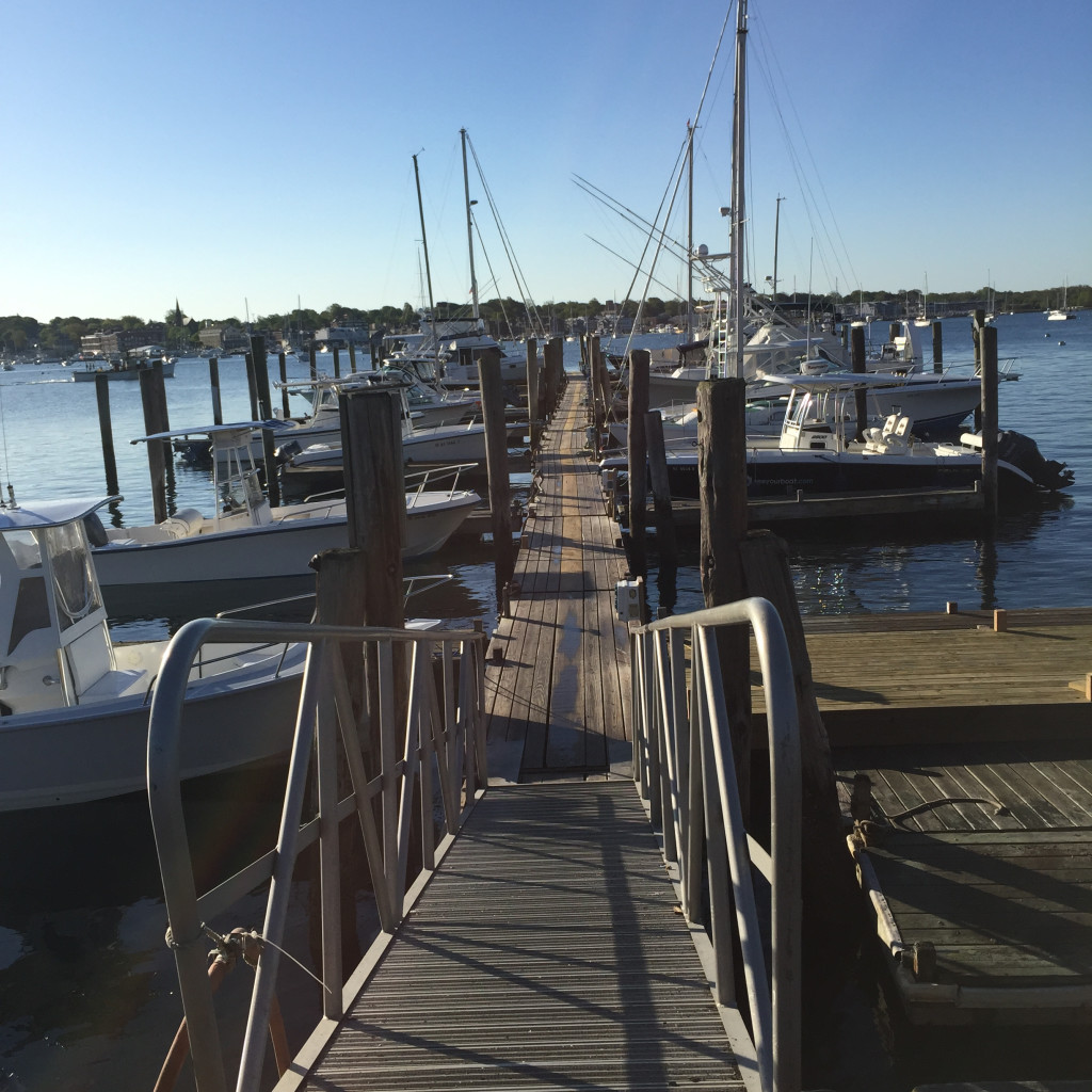 Morning dock walk at Goat Island Marina in Newport
