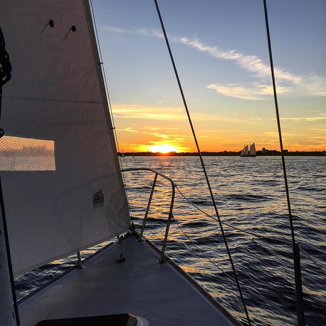 Thankful for sailing on a sailboat in New York Harbor