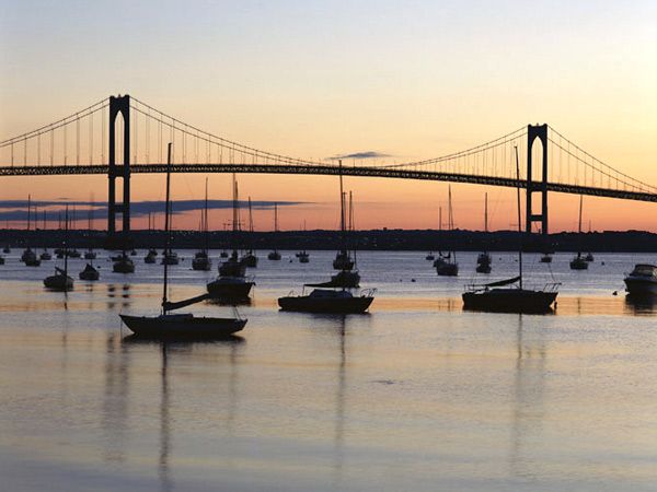 Newport Rhode Island is a sailors town; Newport Bridge
