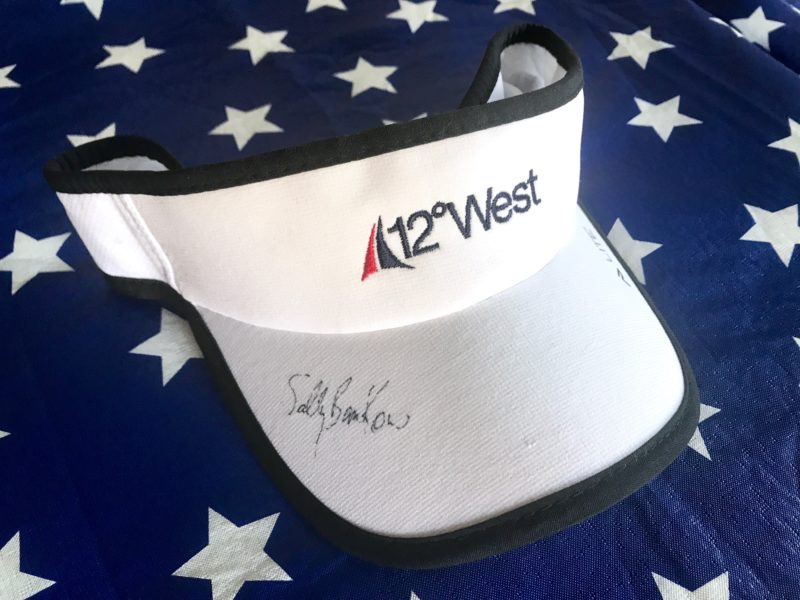 Major fangirl moment - Sally Barkow signed my visor! Photo: 12º West