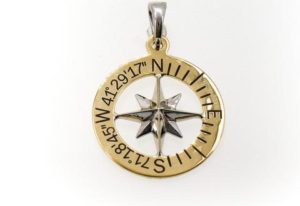 Gifts for Sailors - 12° West - Maggie Lee Designs Compass Rose Pendant