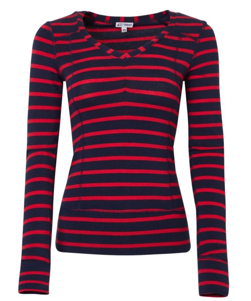 Saybrook Stripe Shirt - 12º West - women's striped sailing shirt