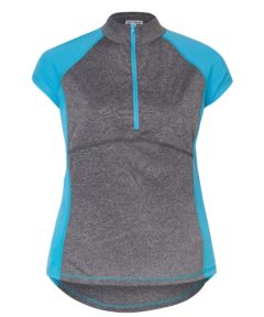 Women's Sailing Shirt | 12° West | Sandy Hook Shirt Turquoise/Charcoal Heather