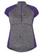 Women's Sailing Shirt | 12° West | Sandy Hook Shirt Purple/Charcoal Heather